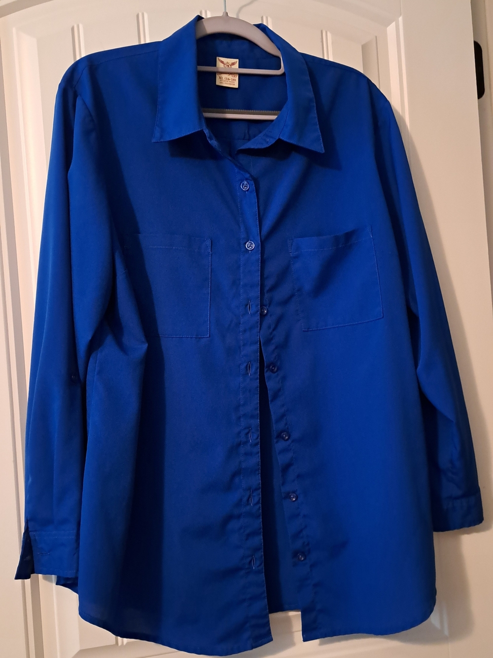 Faded Glory Button-Down Shirt in Royal Blue